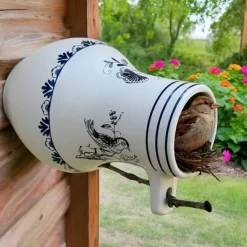 Bird Bottle - Delft Style