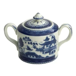 Blue Canton Covered Sugar Bowl