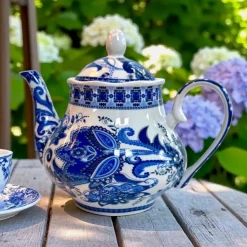 Blue Willow Chintz Teapot