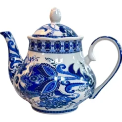 Blue Willow Chintz Teapot