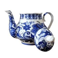 Blue Willow Chintz Teapot