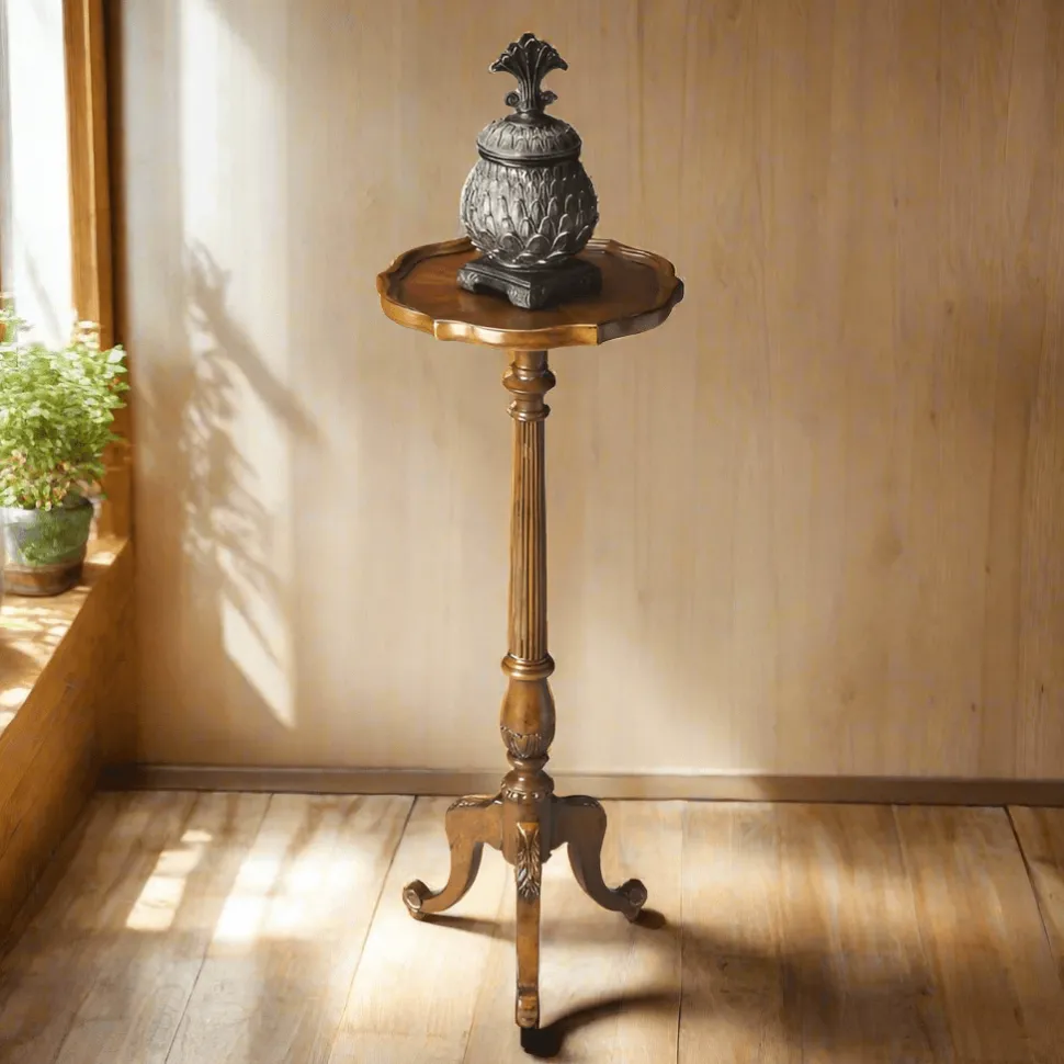 Chatsworth Pedestal Plant Stand- Oak By Butler Specialty