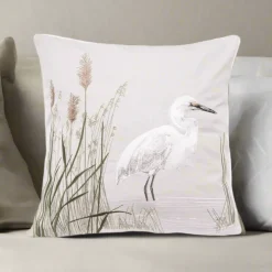 Egret Right Indoor - Outdoor Pillow
