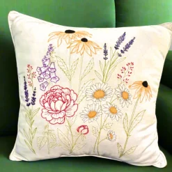 Embroidered Botanical Pillow - Mount Vernon Exclusive