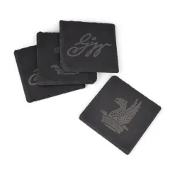 Etched Slate Coasters - set of 4