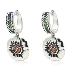 Front Parlor Garnet Sterling Silver Earrings