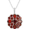 Garnet Cluster Necklace