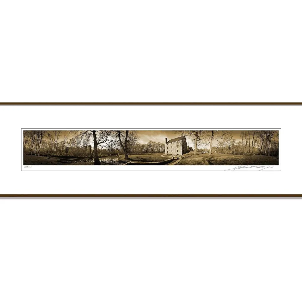 George Washington's Gristmill Framed Panoramic Photo