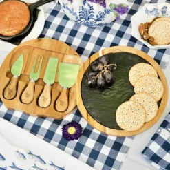 GW Wood and Slate Cheese Board Set