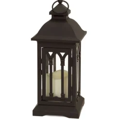 Lantern with LED Candle – 12.25” Tall