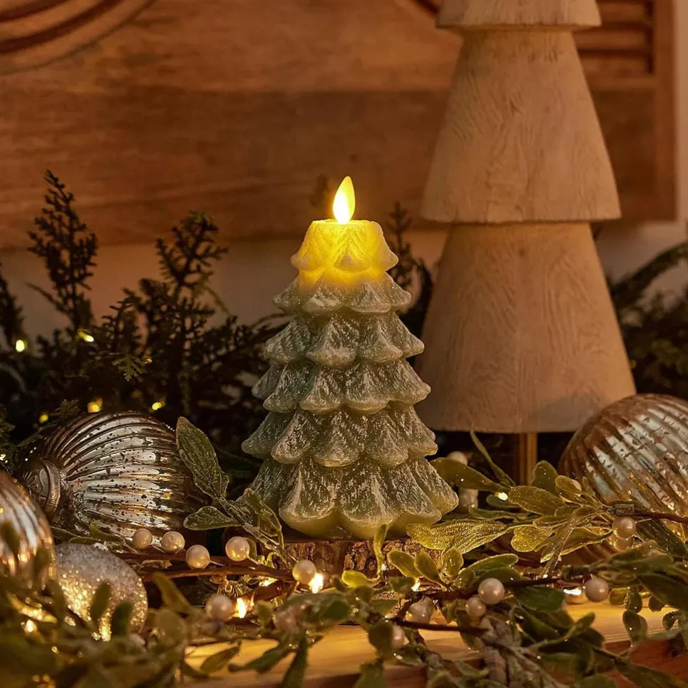 Luminara Christmas Tree Candle - Flicker Flame