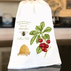 Mount Vernon Cherry Bee Skep Flour Sack Towel