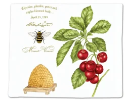 Mount Vernon Cherry Bee Skep Flour Sack Towel