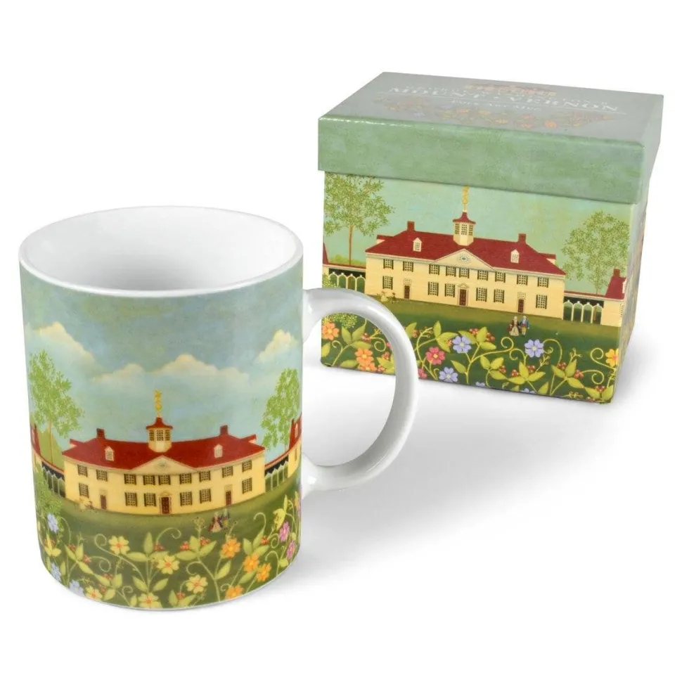 Mount Vernon Mansion Boxed Folk Art Mug