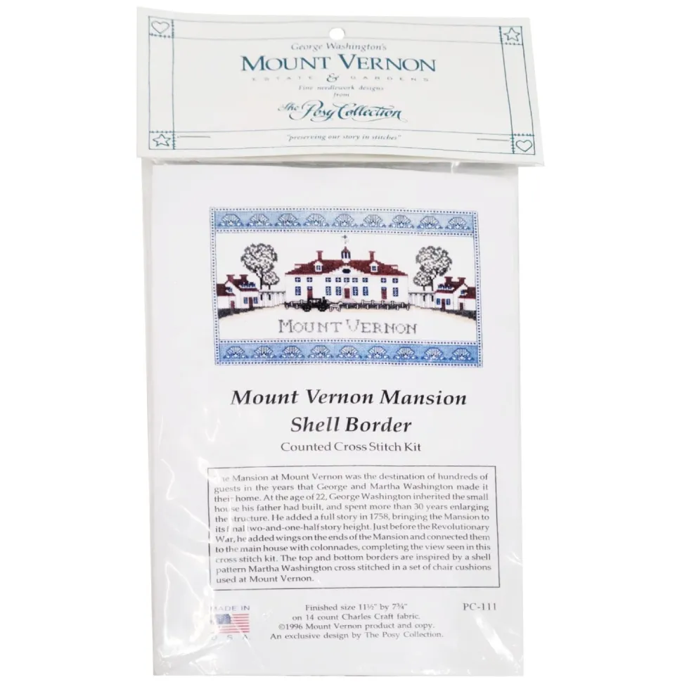 Mount Vernon Mansion Shell Border - Cross Stitch Kit