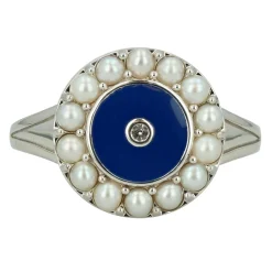 Pearl & Enamel Ring