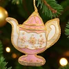 Pink & White Teapot Ornament St. Nicolas