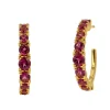 Rhodalite Garnet Hoop Earrings