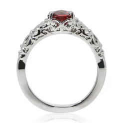 Sterling Silver and Garnet Ring