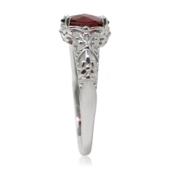 Sterling Silver and Garnet Ring