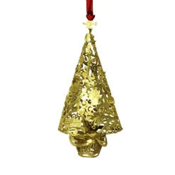 Three-Dimensional Brass Christmas Tree Ornament