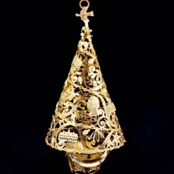 Three-Dimensional Brass Christmas Tree Ornament