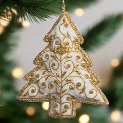 White & Christmas Tree Ornament St. Nicolas