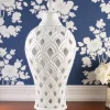White Pierced Ceramic Ginger Jar